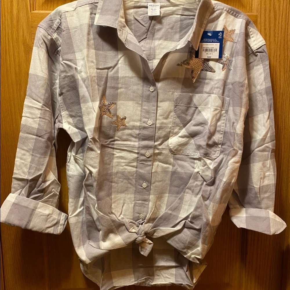(2) Arizona Plaid Girls Shirts 3XL - Picture 4 of 5
